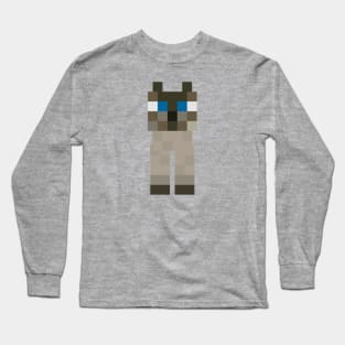 Minecraft Siamese Cat Long Sleeve T-Shirt